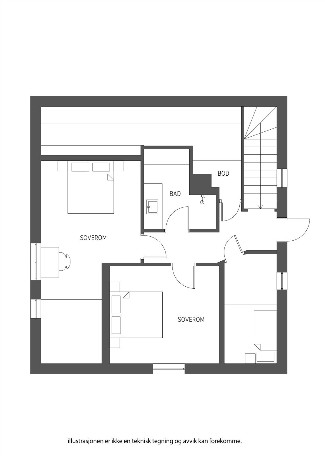 Planskisse 2. etasje. Galleribilde