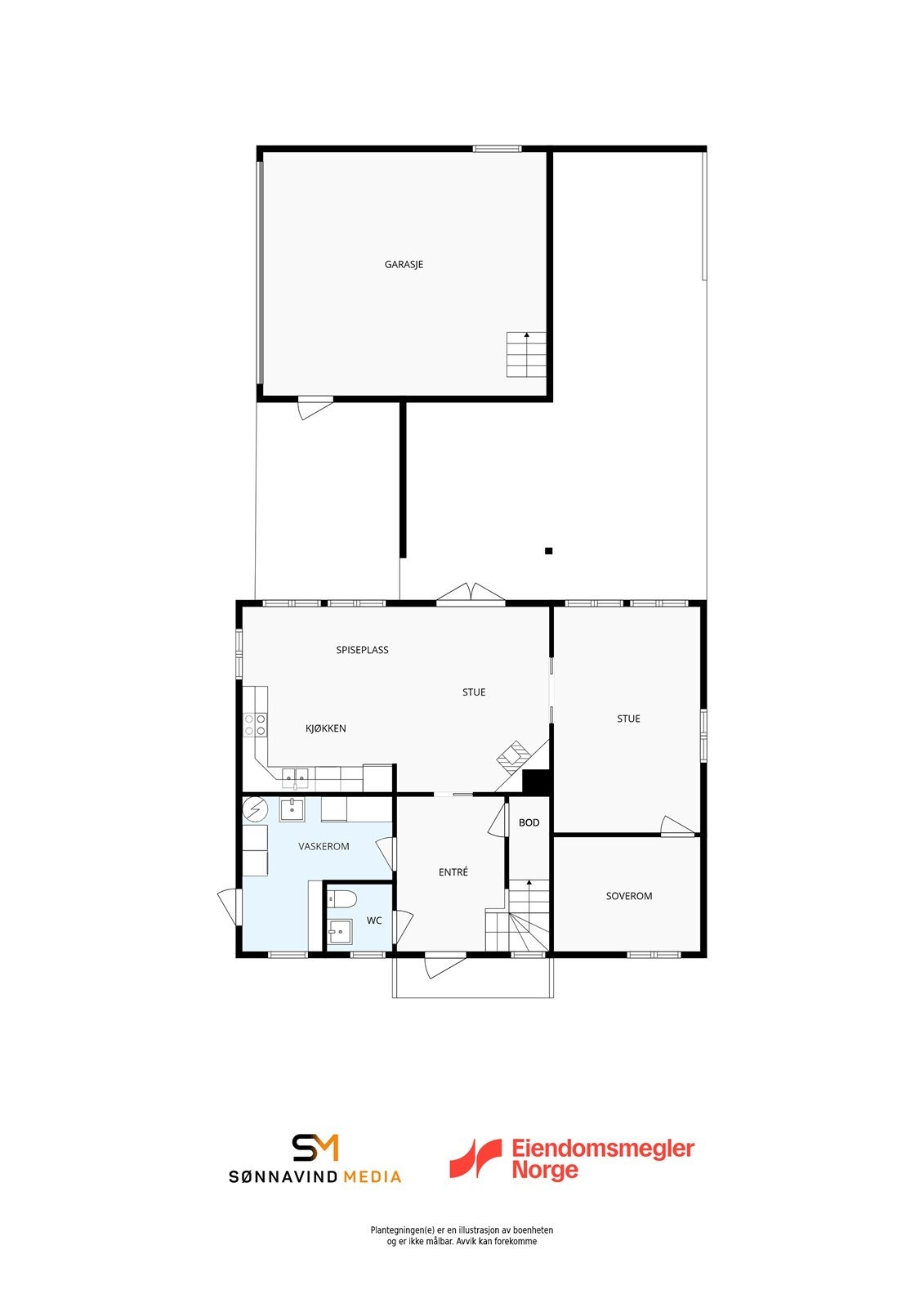 Plantegning 1. etg. Galleribilde