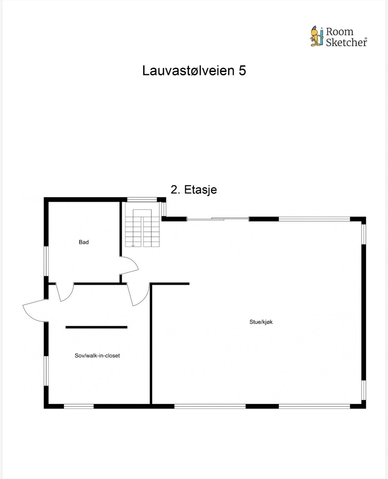 Plantegning 1.etg Galleribilde