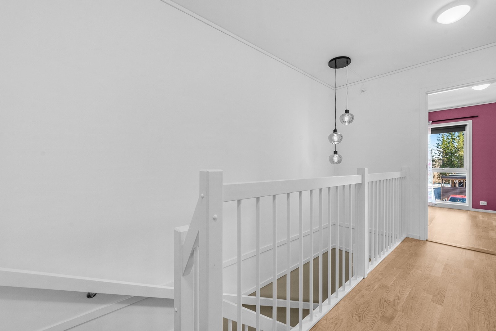 Trapperommet i andre etasje leder til soverommene og badet. Galleribilde