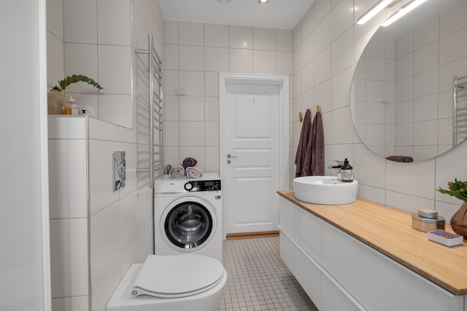 Tilrettelagt opplegg for vaskemaskin. Galleribilde