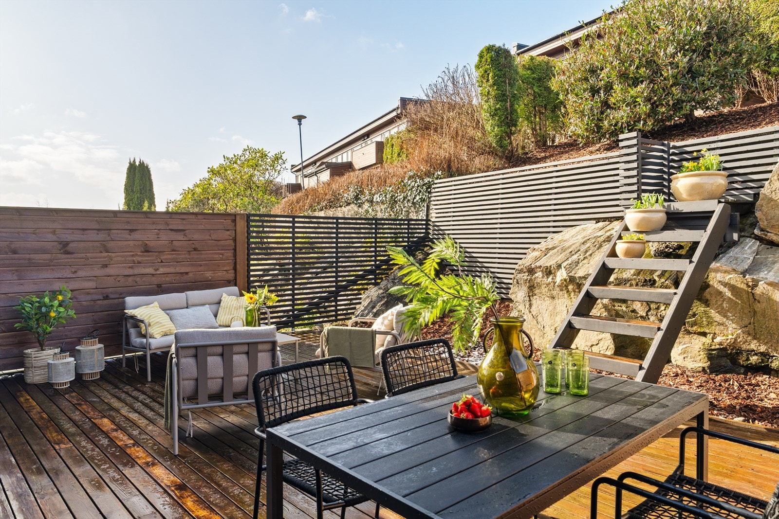 Her kan man nyte fine sommerdager i skjermede omgivelser Galleribilde