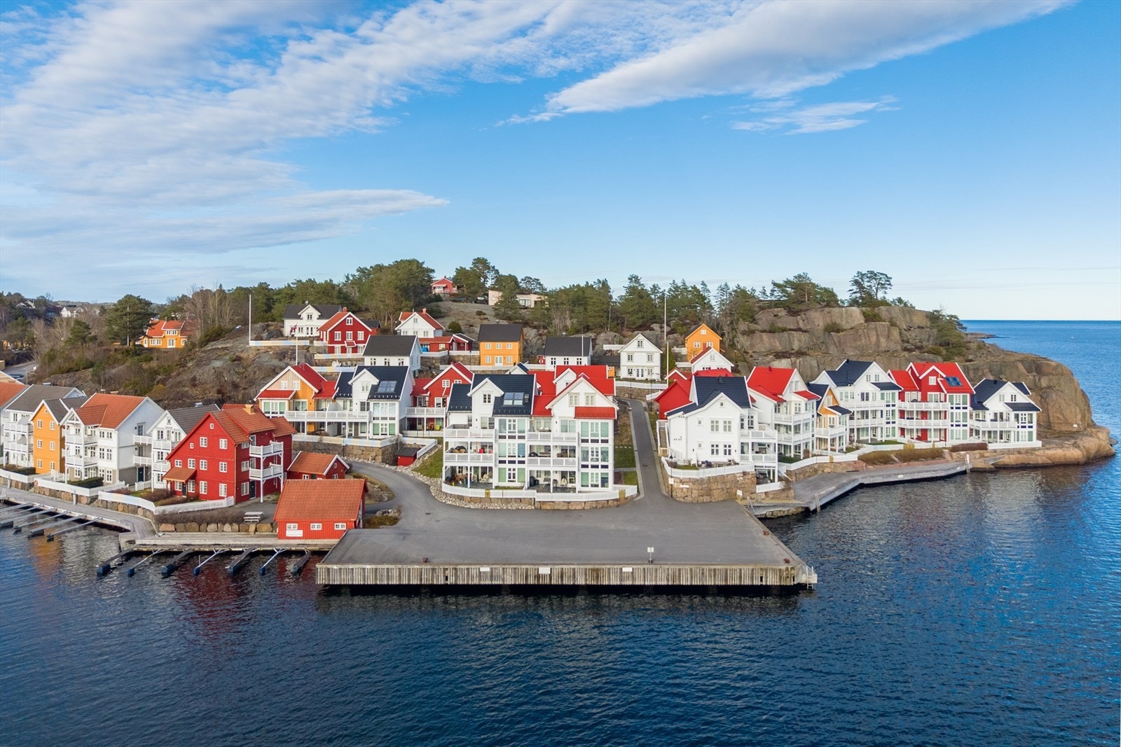 Dronebilde over området Galleribilde