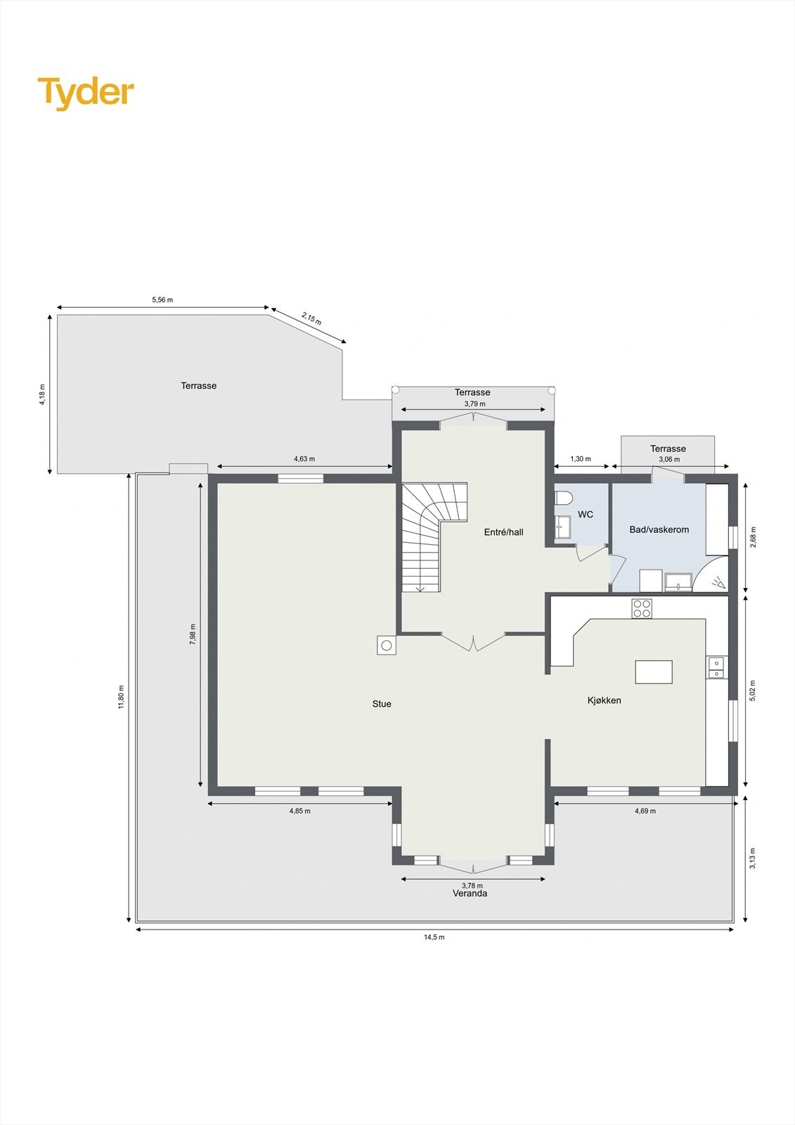 Plantegning - 1.etasje Galleribilde
