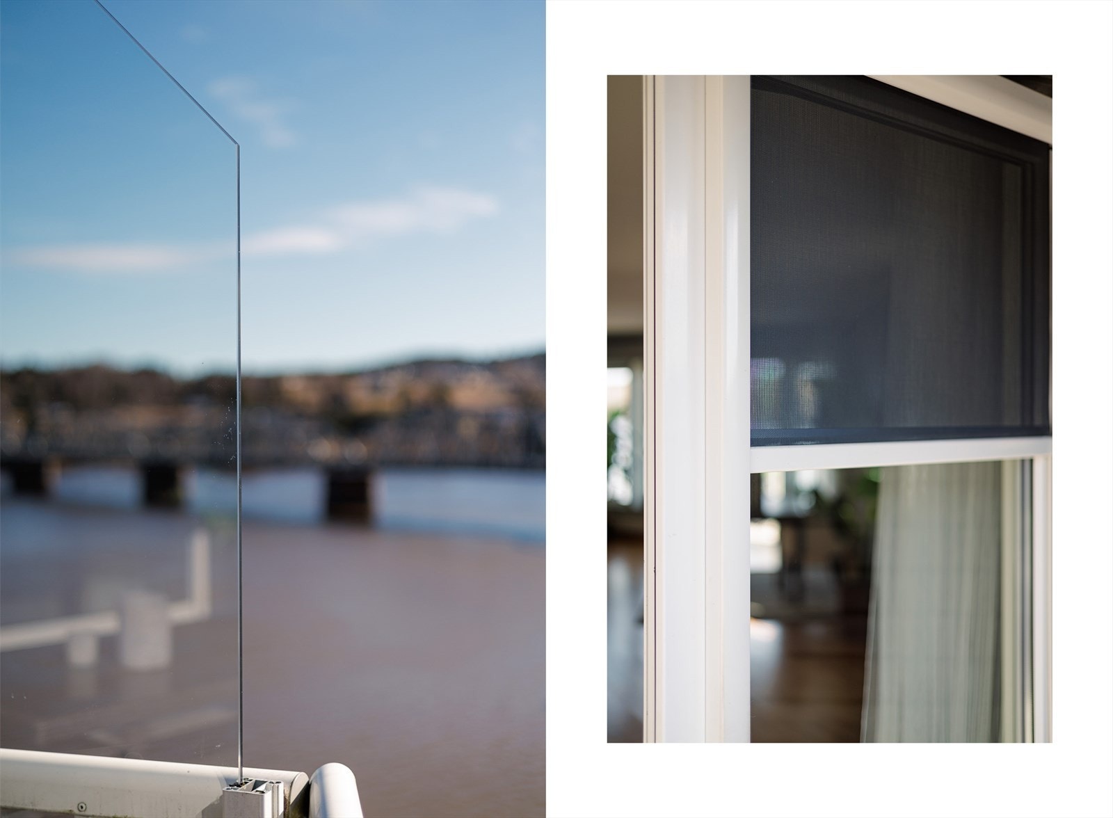 Glassvegger skjermer for vind - men du beholder utsikten. Samt screens på vinduer skjermer for solen. Galleribilde
