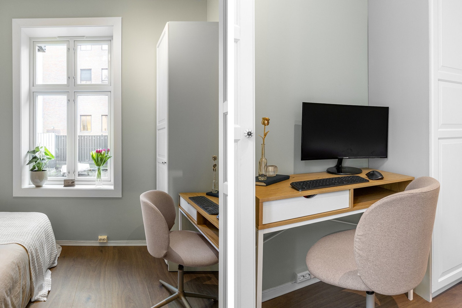 Soverommet kan fint innredes som kontor, barnerom, gjesterom eller walk-in-garderobe. Galleribilde