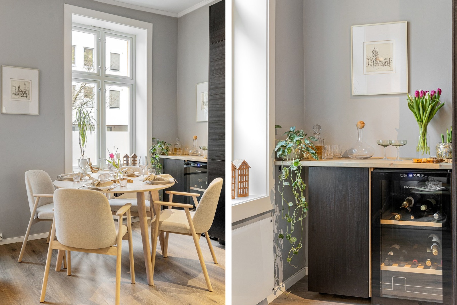 Praktisk integrert vinskap installert i 2025. Galleribilde