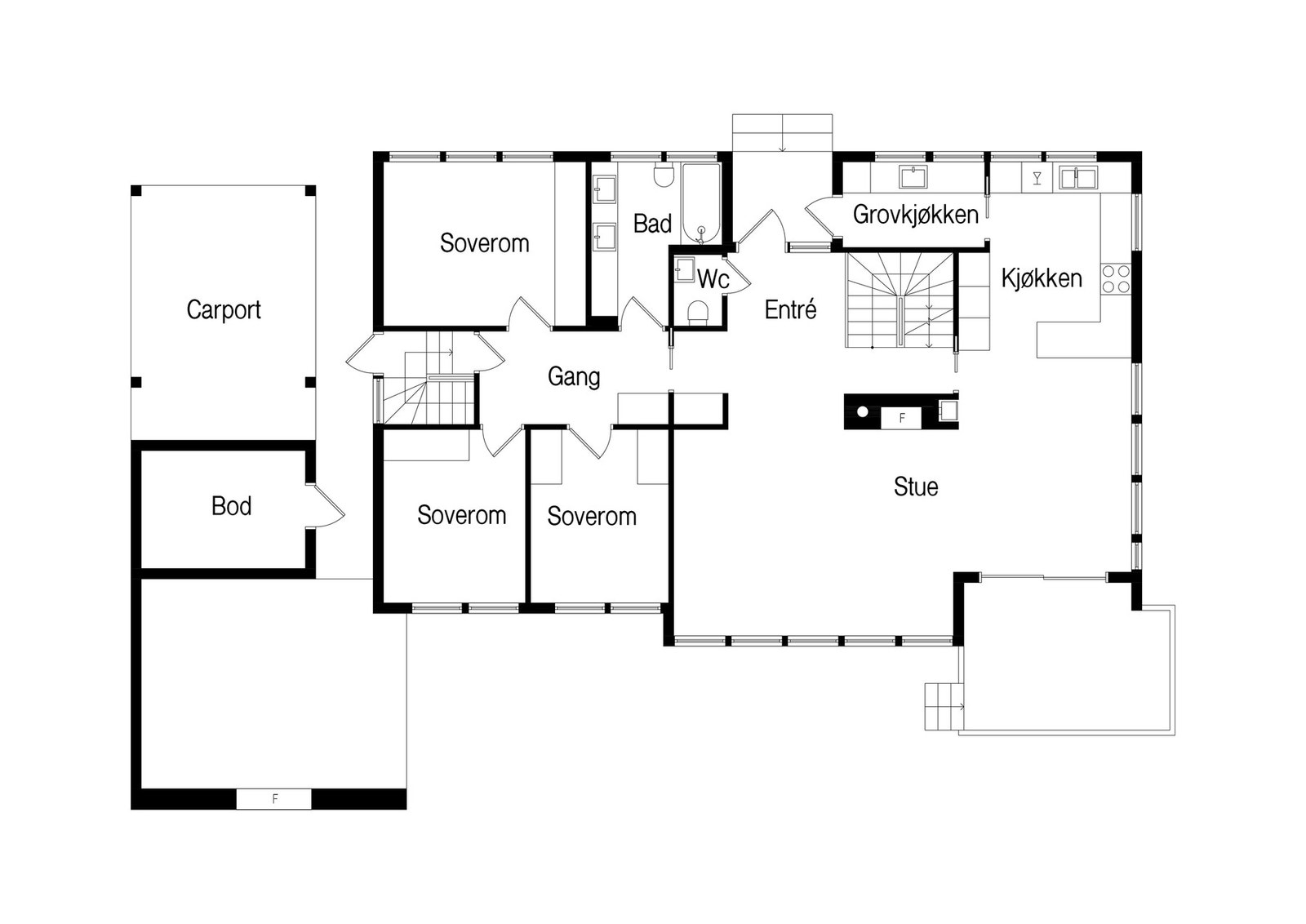 Plantegning 1.etasje. Galleribilde