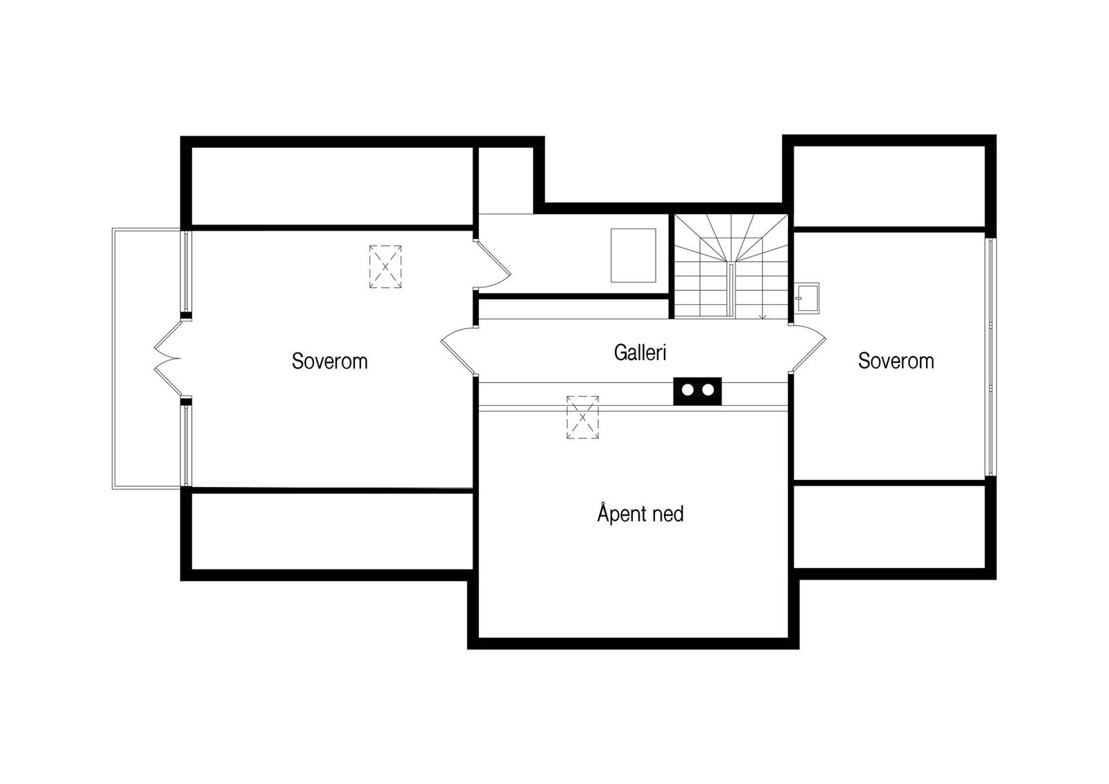 Plantegning loft. Galleribilde