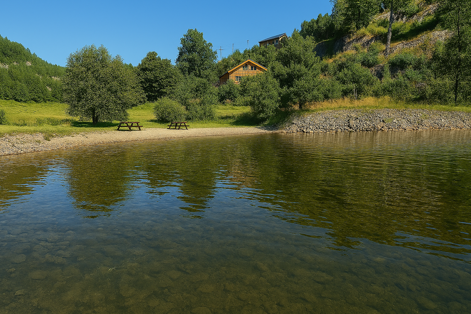 Badestrand i område Galleribilde
