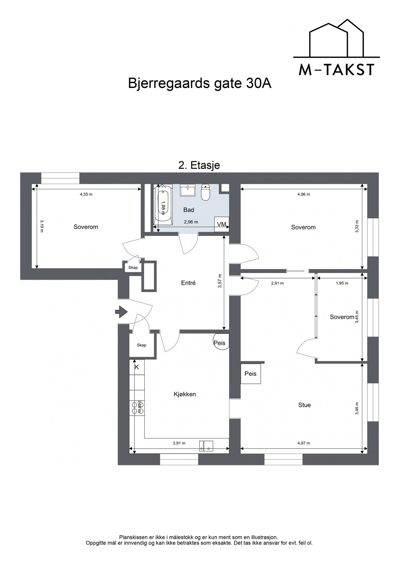 Gjennomgående og luftig planløsning Galleribilde