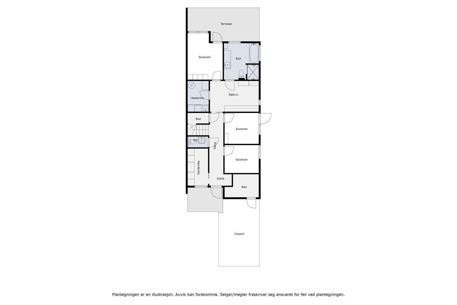Plantegning 1 etasje. Galleribilde
