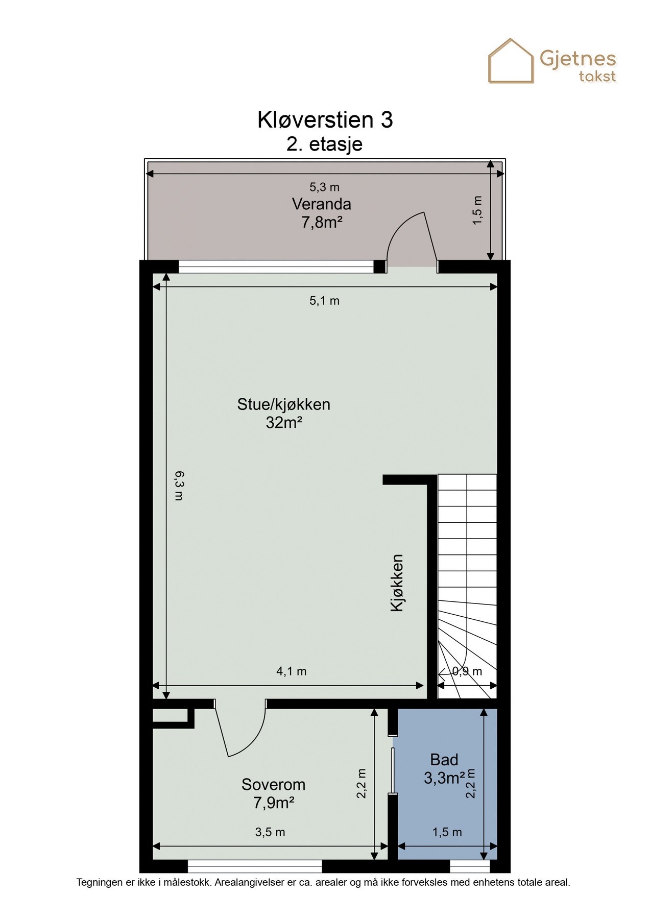 Plantegning 2. etasje Galleribilde
