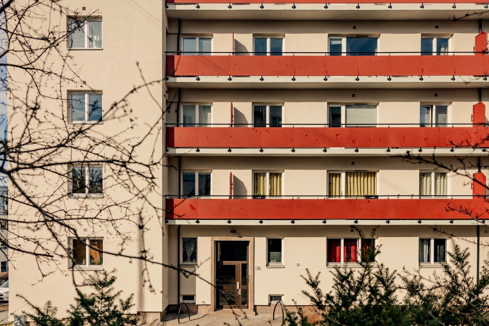 Fasadene ble malt i 2025. Galleribilde