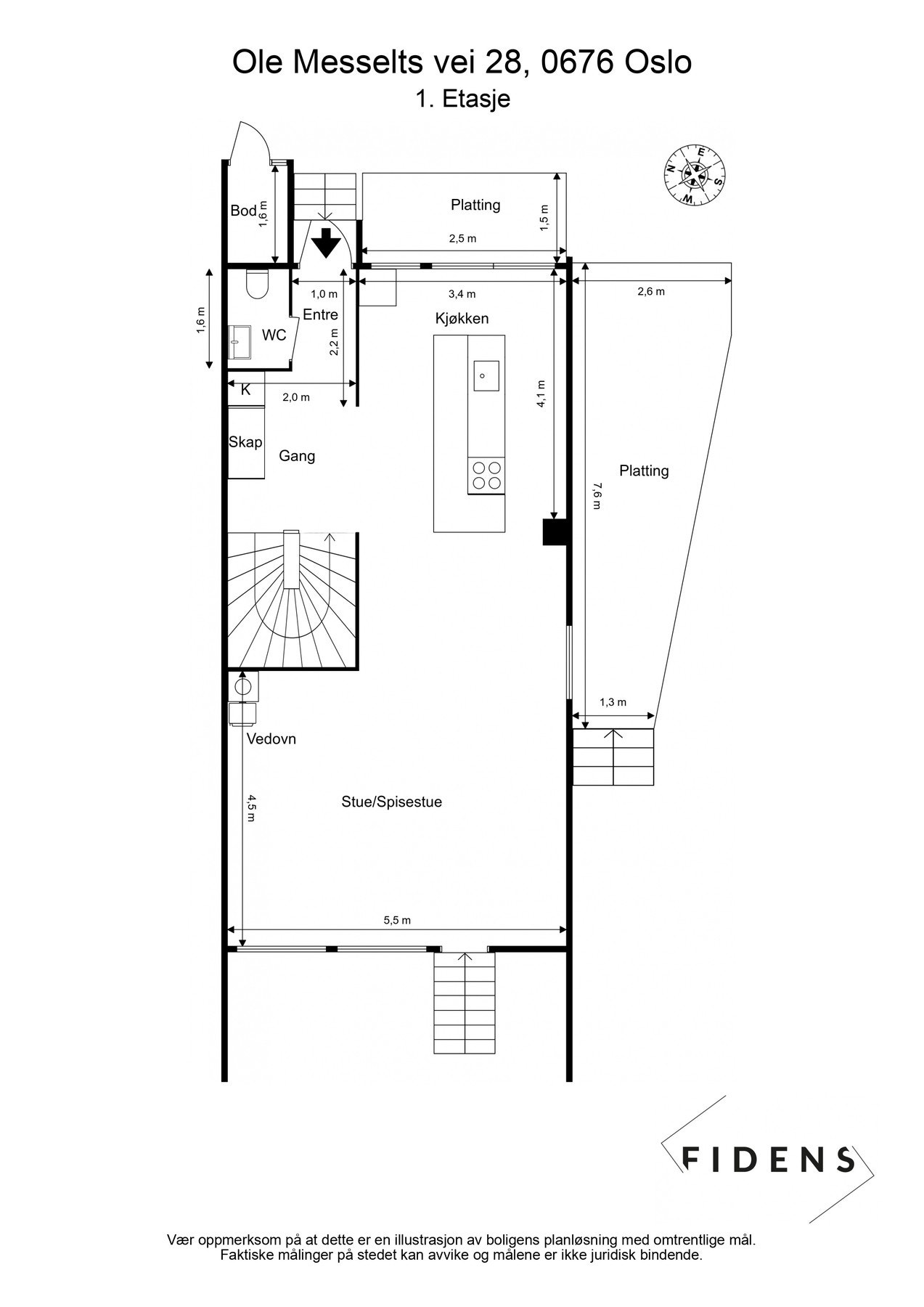 Plantegning 1. etasje Galleribilde