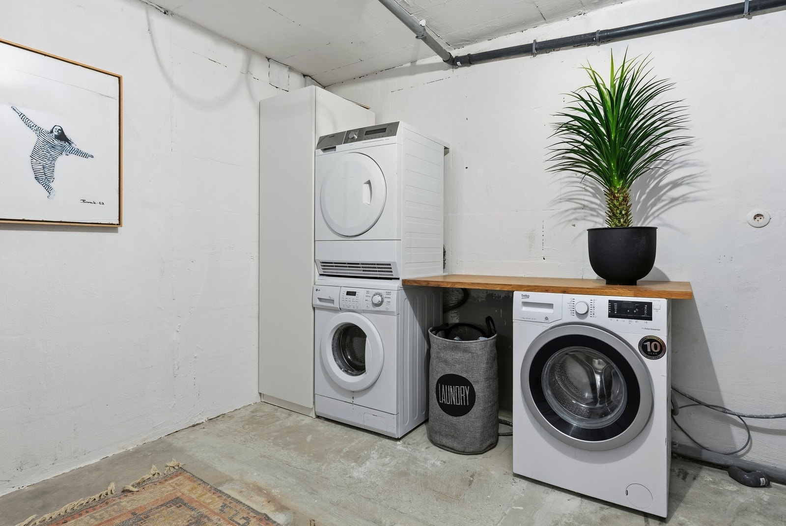 Bod brukt som vaskerom. Galleribilde