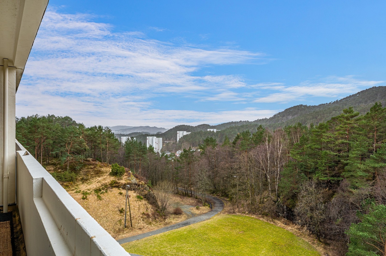 Fin utsikt fra balkongen Galleribilde