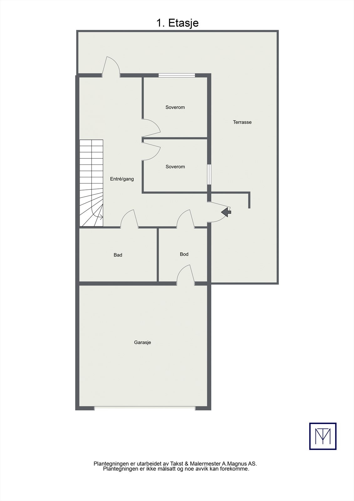 Plantegning 1. etasje Galleribilde