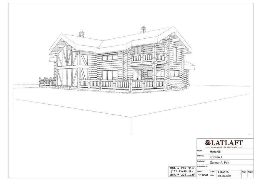 Tiltenkt hyttemodell uten sokkel Galleribilde