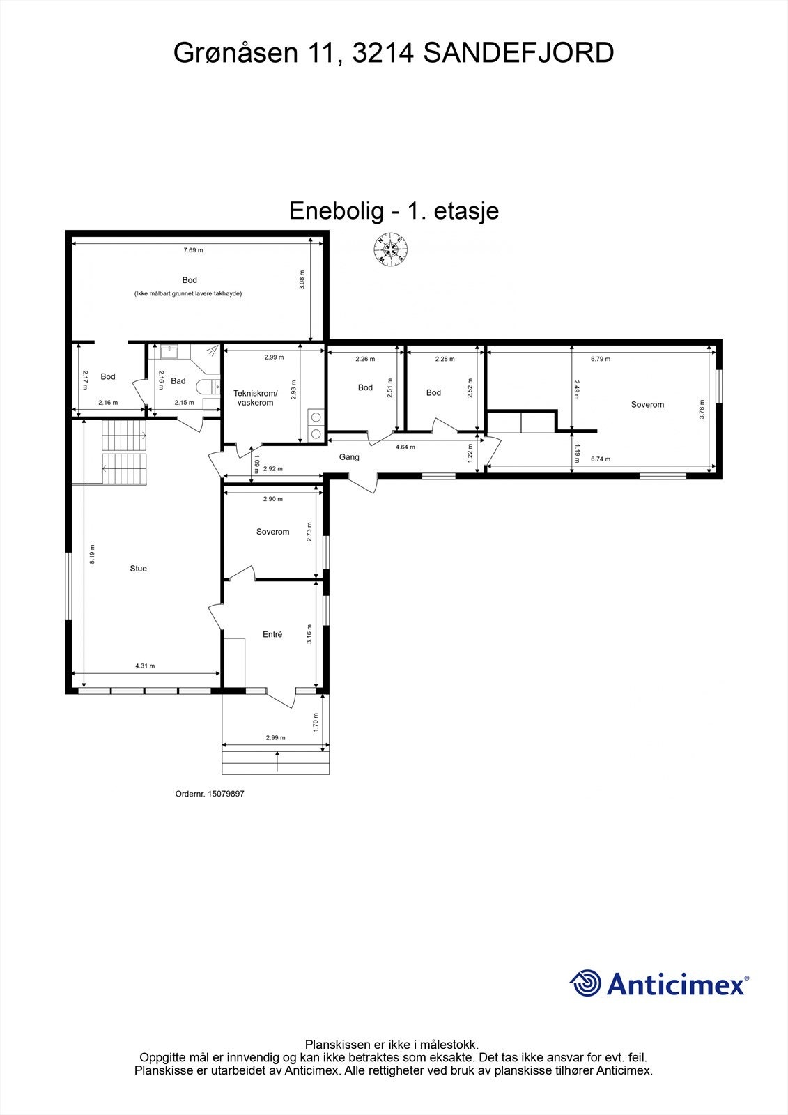 Plantegning 1.etasje Galleribilde