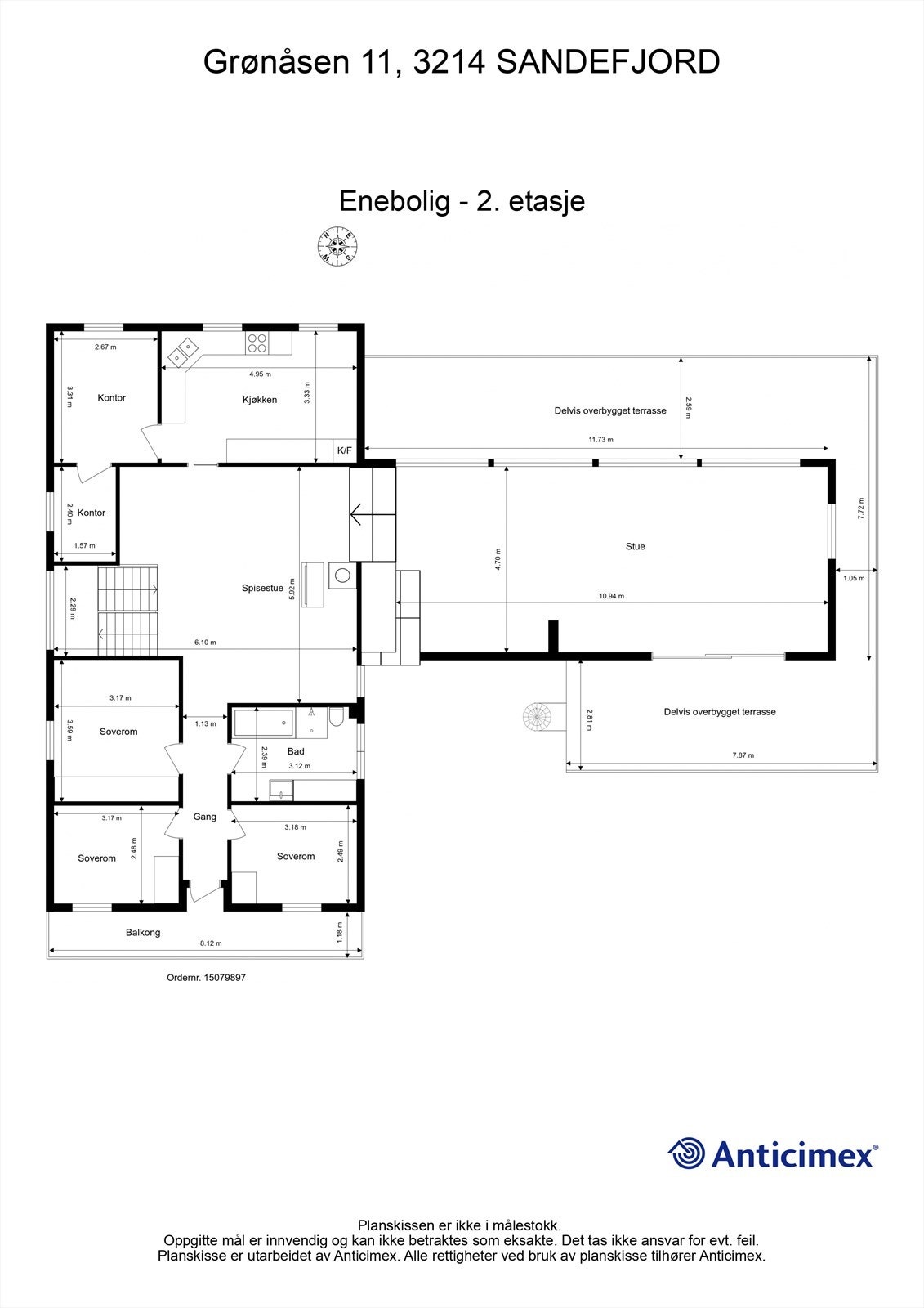 Plantegning 2.etasje Galleribilde