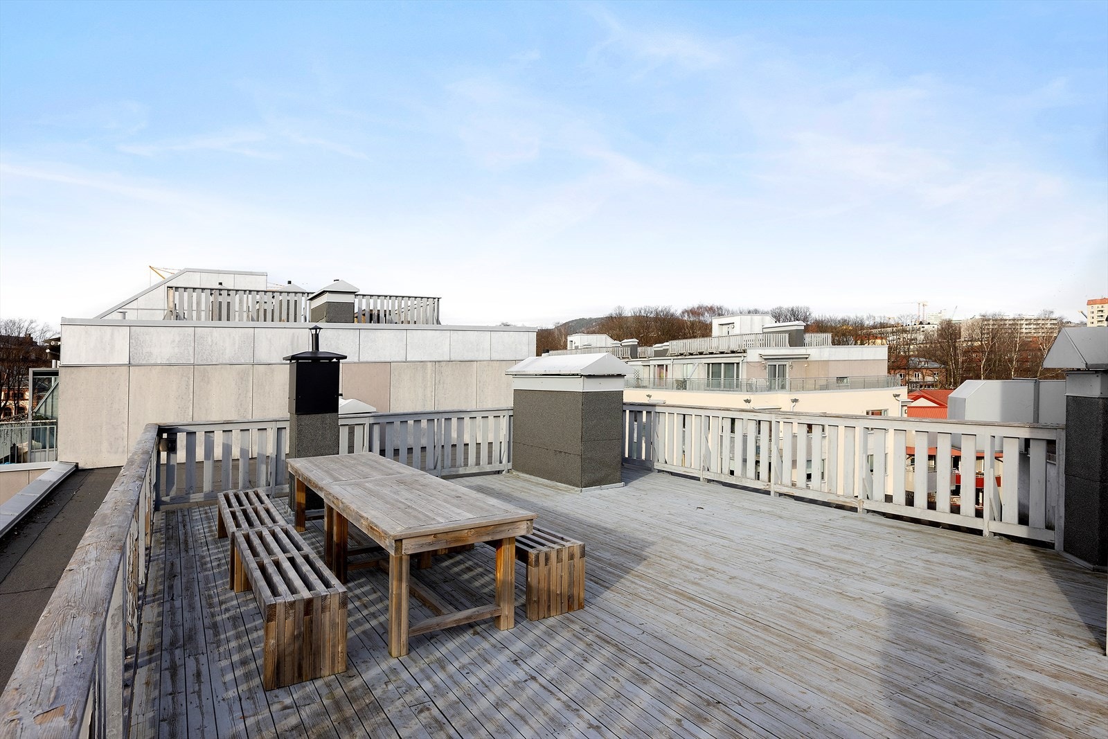 Sameiet har også takterrasser til glede for beboerne, særlig i sommerhalvåret Galleribilde