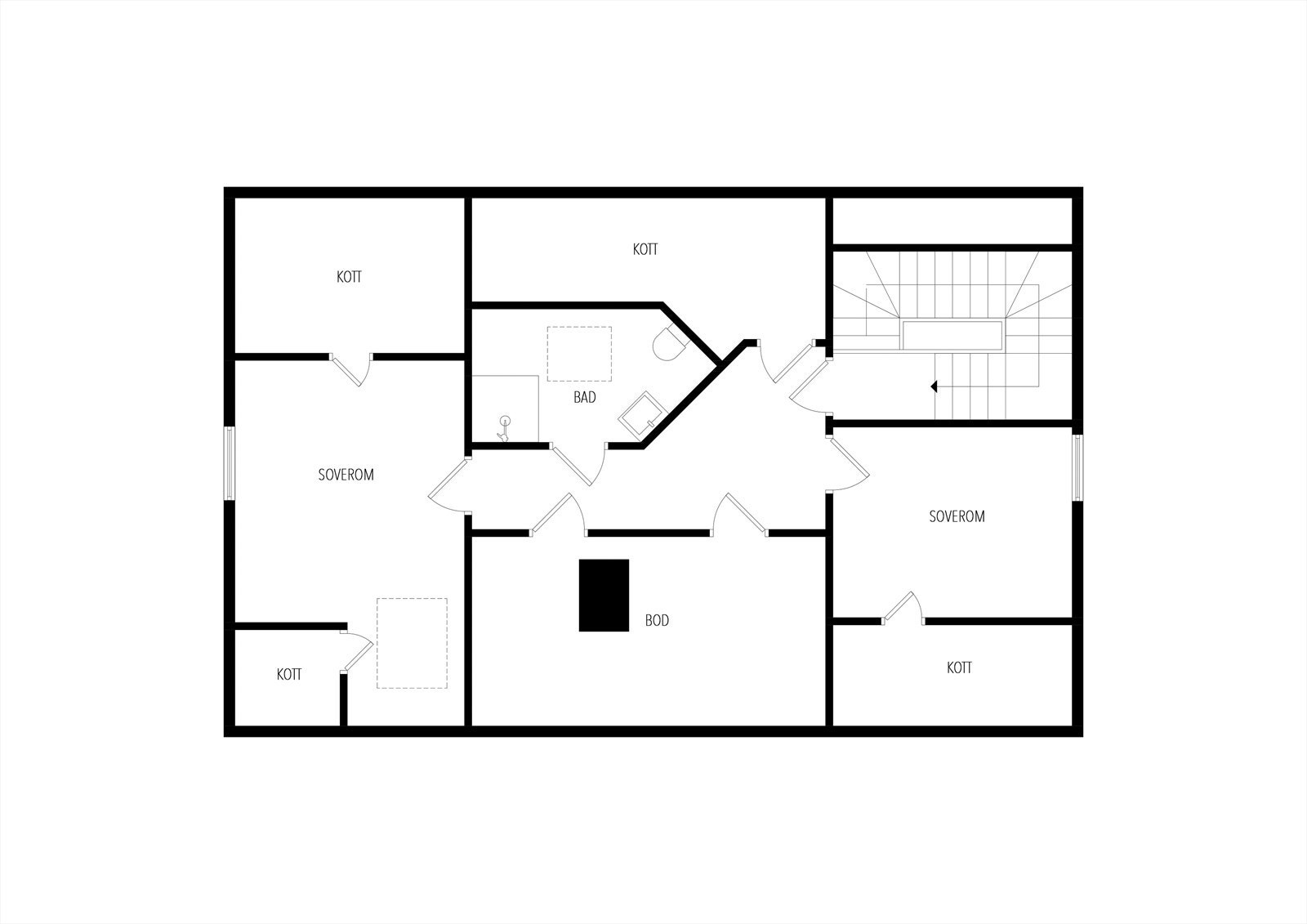 Plantegning loft Galleribilde