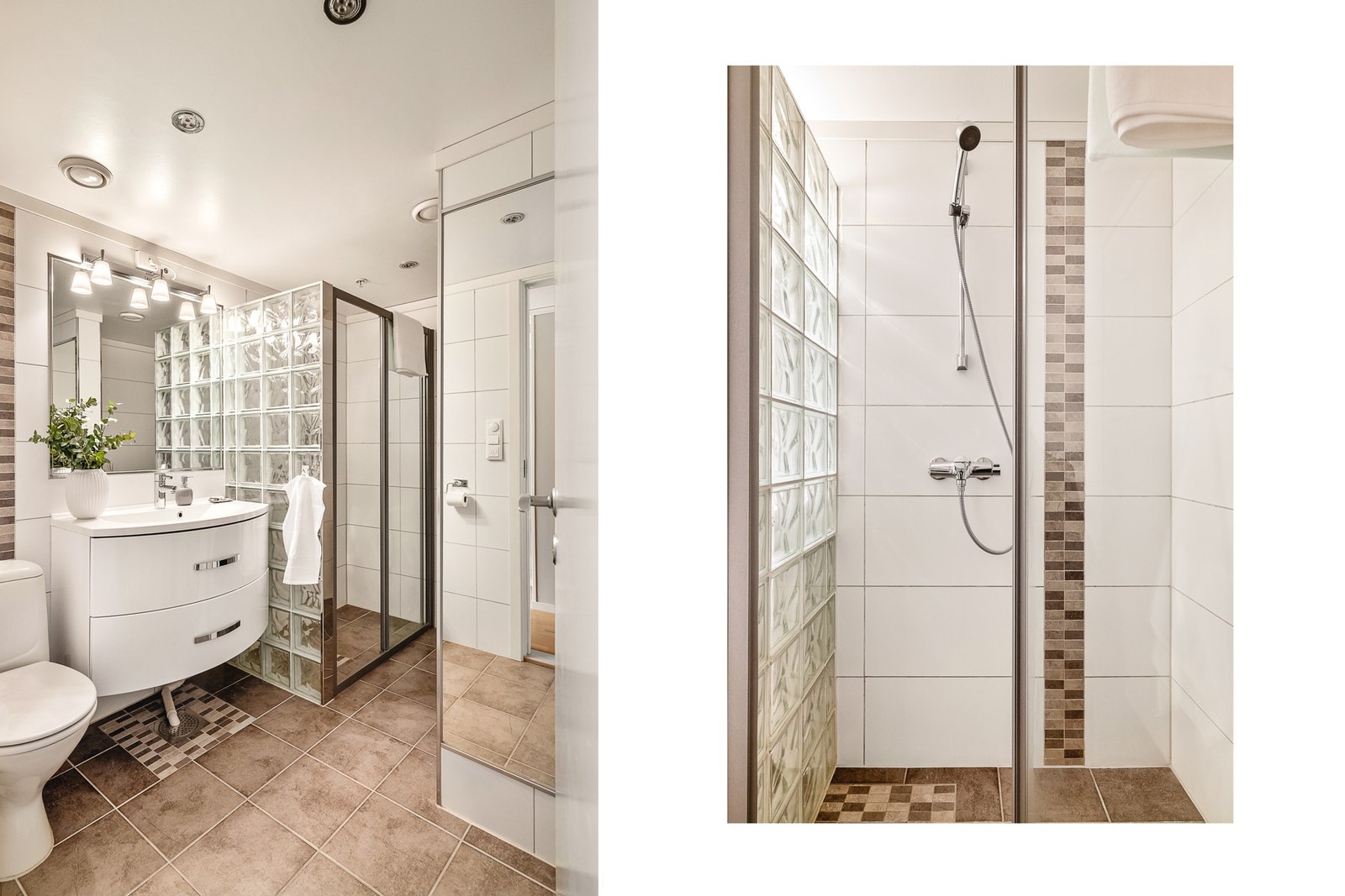 - Badet ble oppgradert i 2013 og inneholder blant annet dusjløsning, toalett, servant med innredning og opplegg for vaskemaskin - Galleribilde