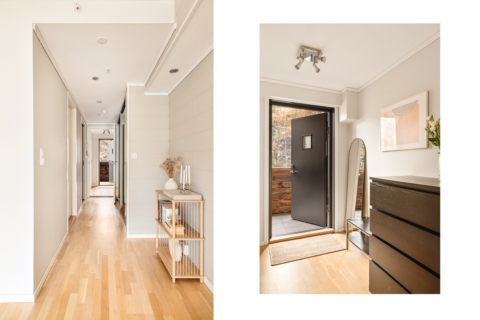 - Leiligheten har en praktisk entré og gang med gode oppbevaringsmuligheter - Galleribilde