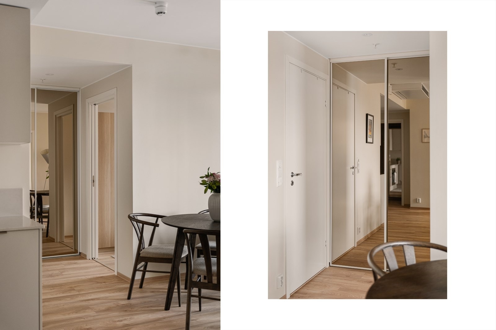 - Merk gjennomgående lik parkett på alle gulv som sørger for et nydelig helhetsinntrykk og en rød tråd gjennom boligen - Galleribilde