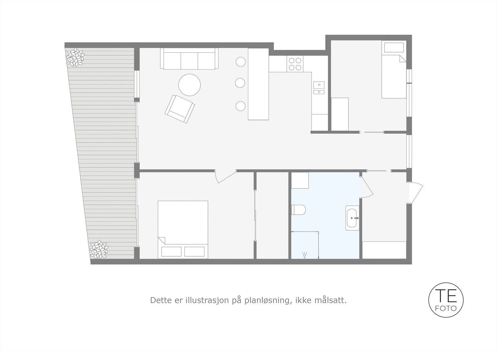 Plantegning Myrdalsvegen 8E. Galleribilde