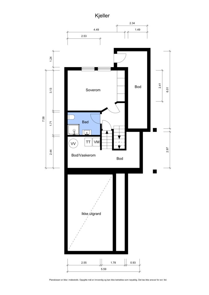 Planskisse U.etg. Galleribilde