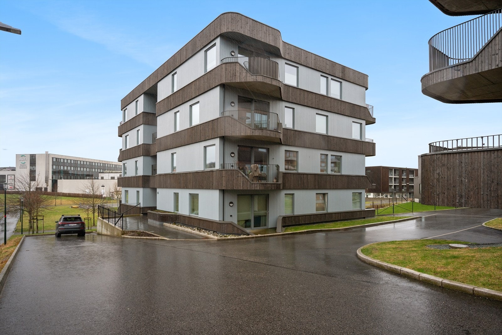 Blokken ligger ytterst i feltet - og gir dermed en mer avskjermet følelse. Galleribilde