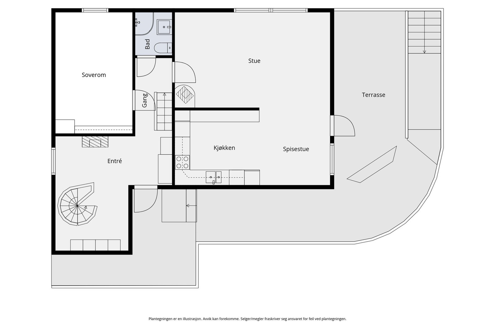 Plantegning 1.etg. Galleribilde