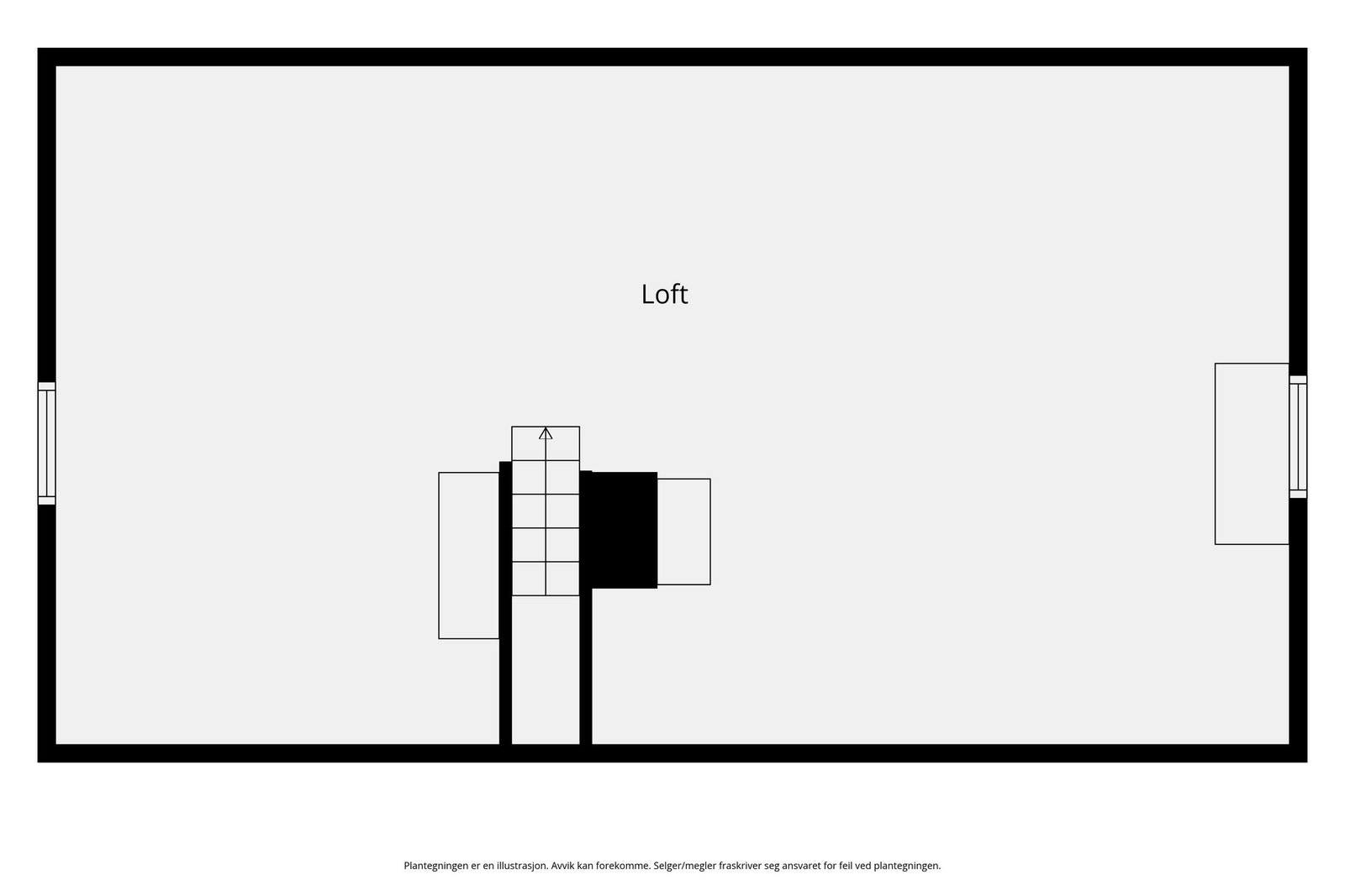 Plantegning loft. Galleribilde