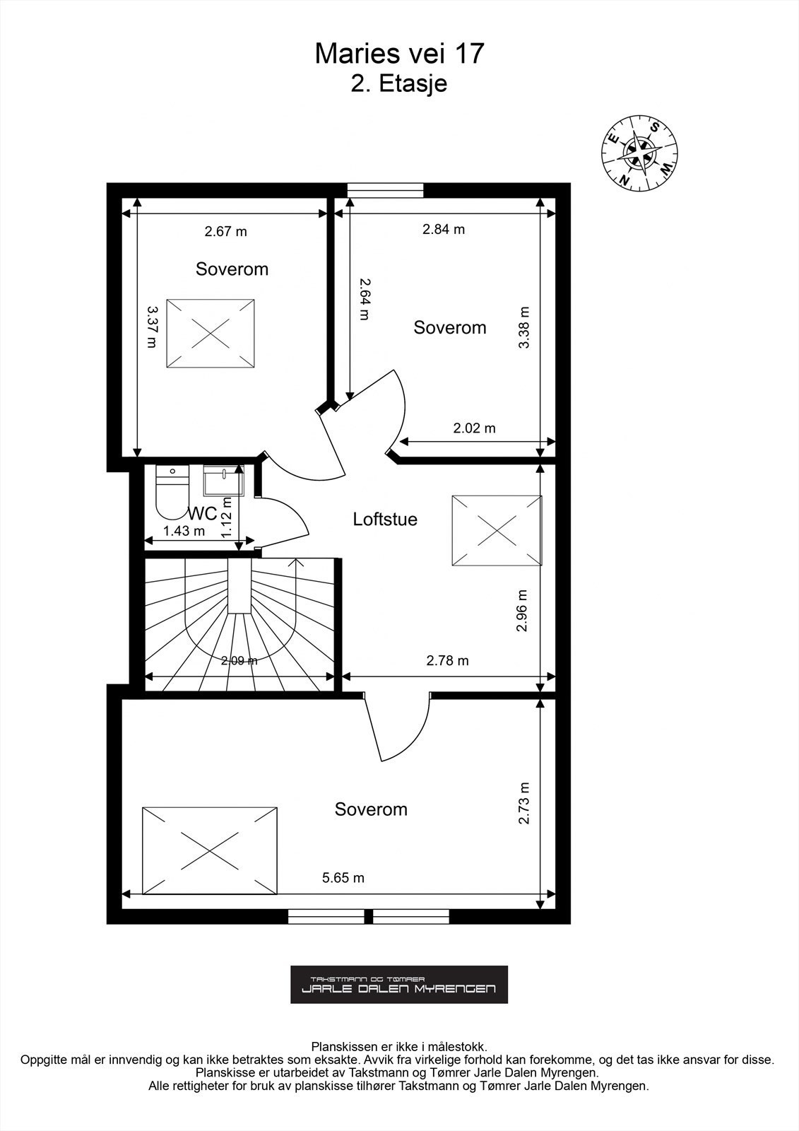 Plantegning 2. etg Galleribilde