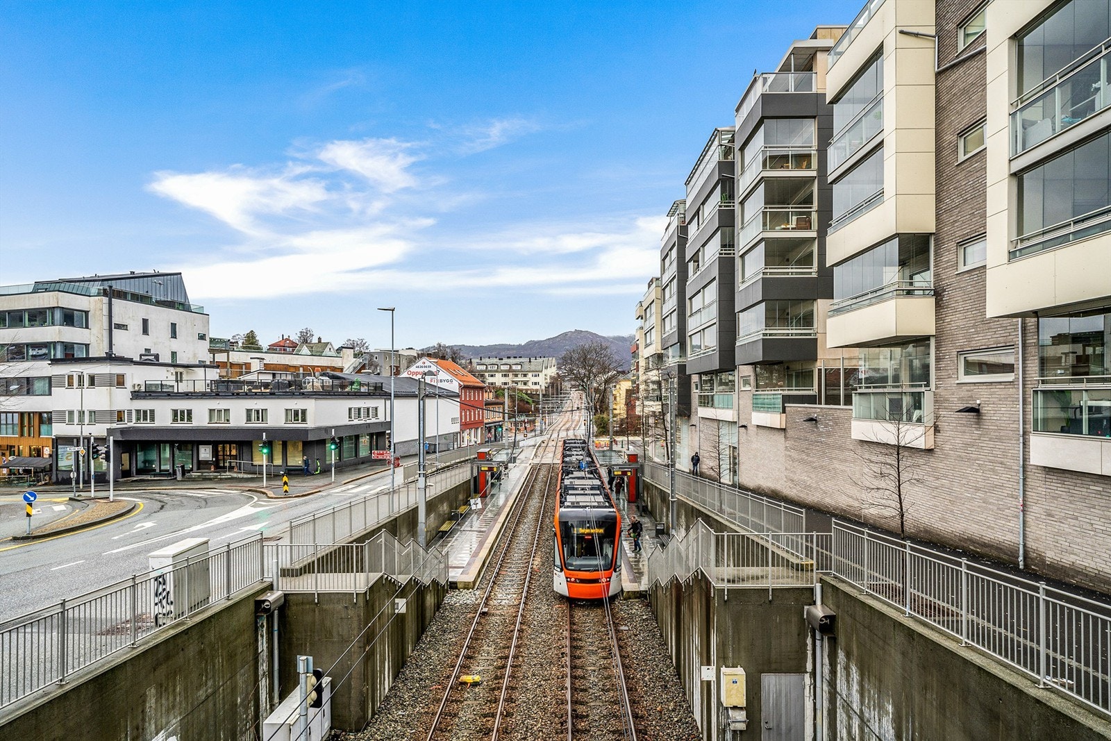 Bybanestoppet på Wergeland ligger kun et par minutter unna Galleribilde