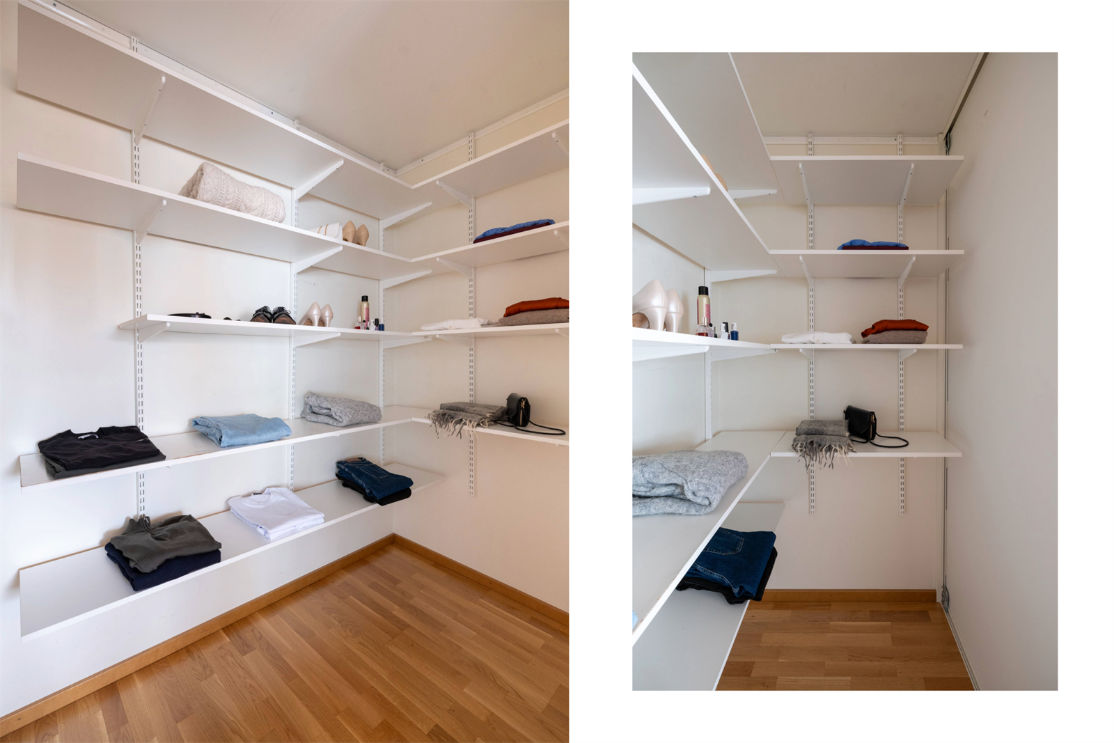 Her har du god plass til oppbevaring av klær og det du måtte ha bruk for Galleribilde