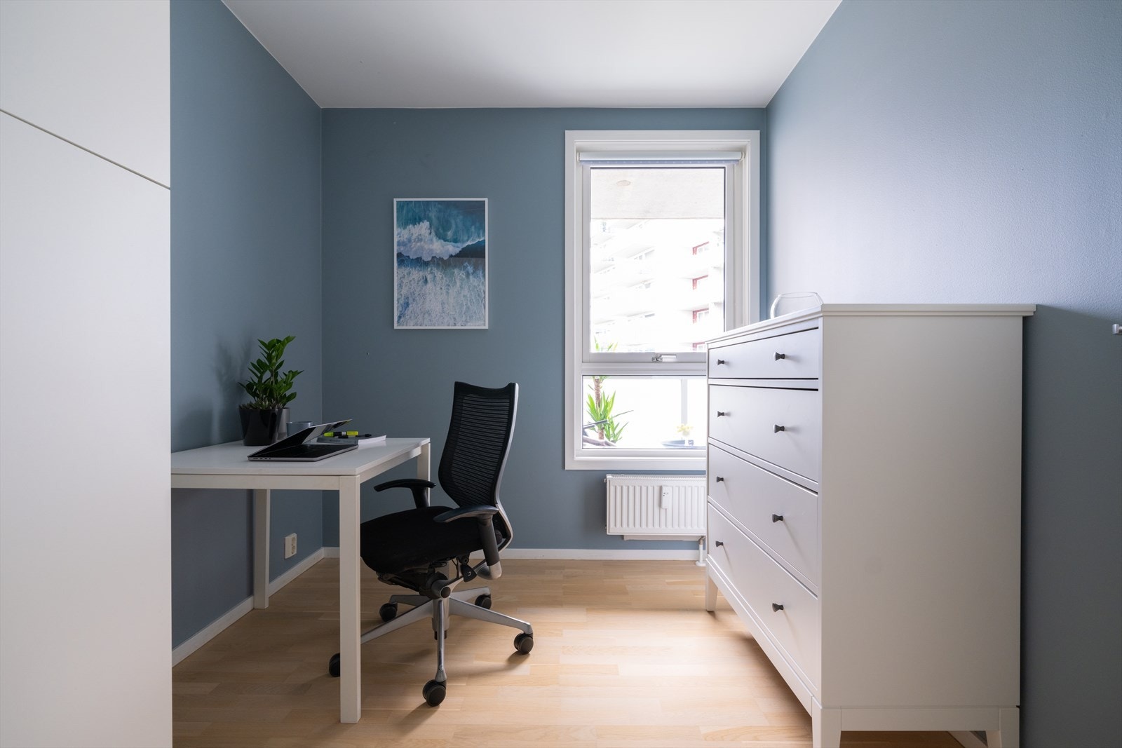 Det tredje soverommet blir i dag brukt som kontor Galleribilde