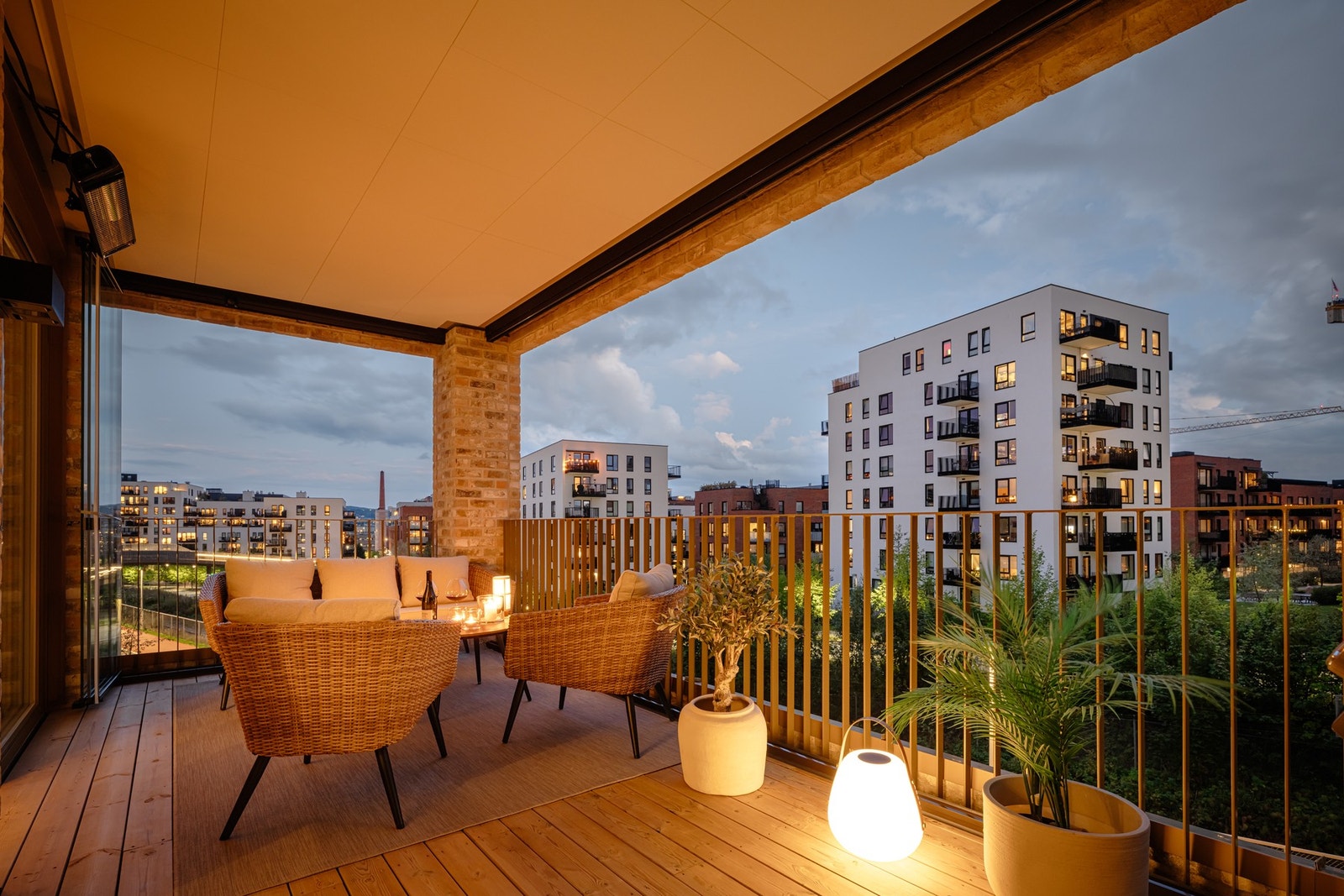 Fantastisk balkong på 15 m² som vender mot sydvest med gode solforhold Galleribilde