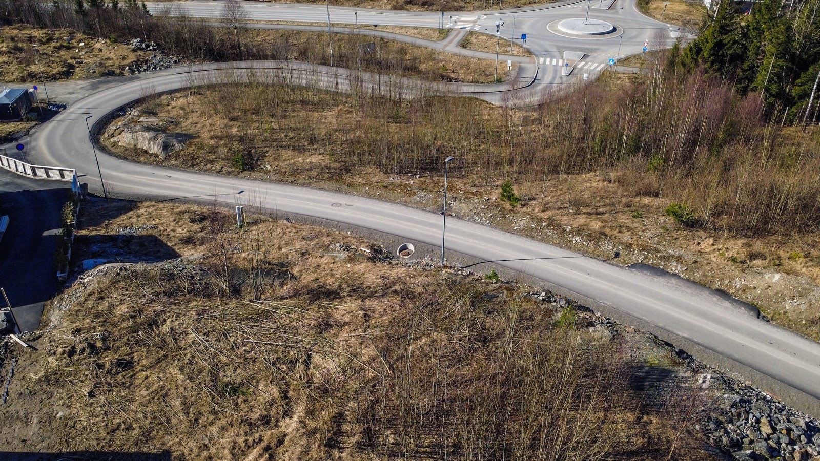Vann og avløp er fremført til tomtegrensen Galleribilde