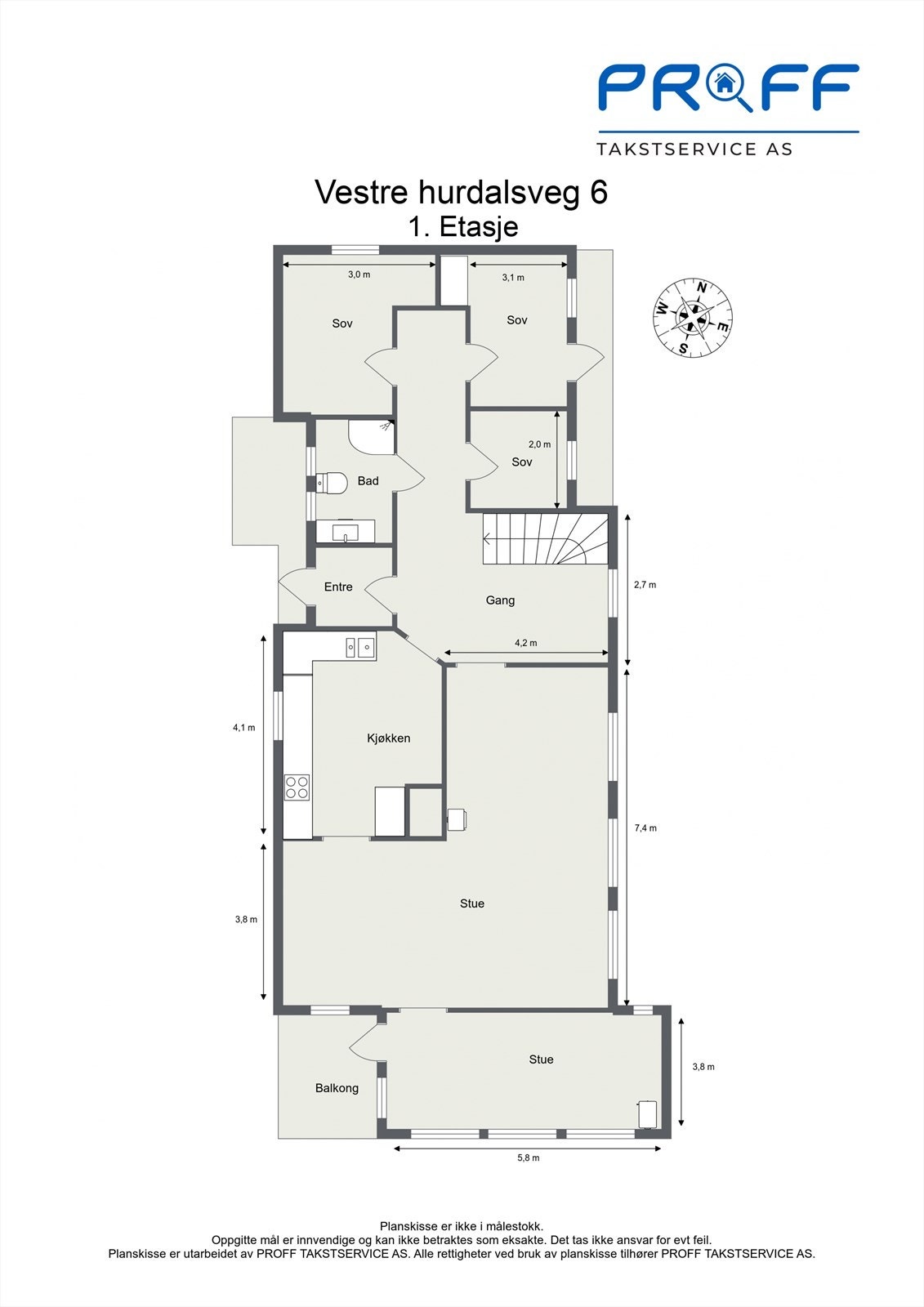 Plantegning av boligens 1. etasje. Galleribilde