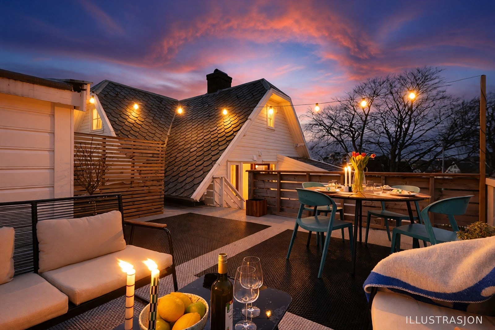 Her ligger alt til rette for hygge og lange sommerkvelder. Galleribilde