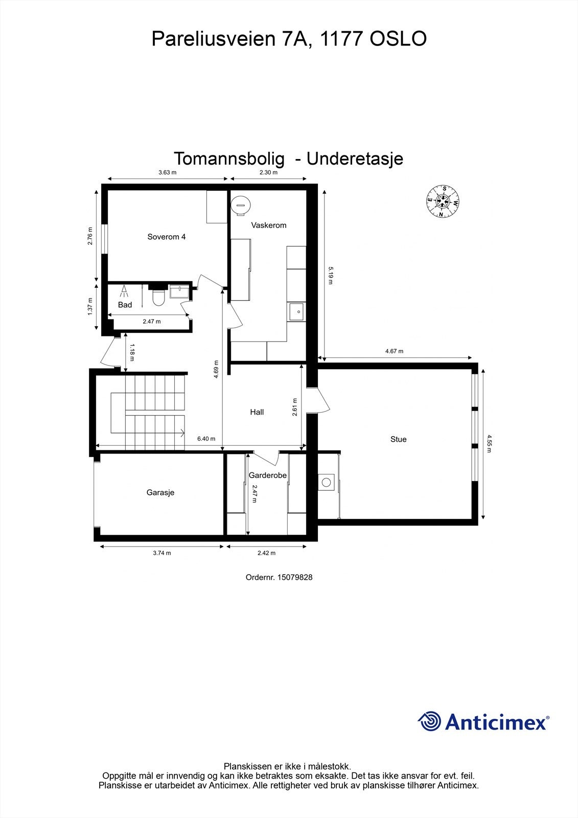 Plantegning - Underetasje Galleribilde