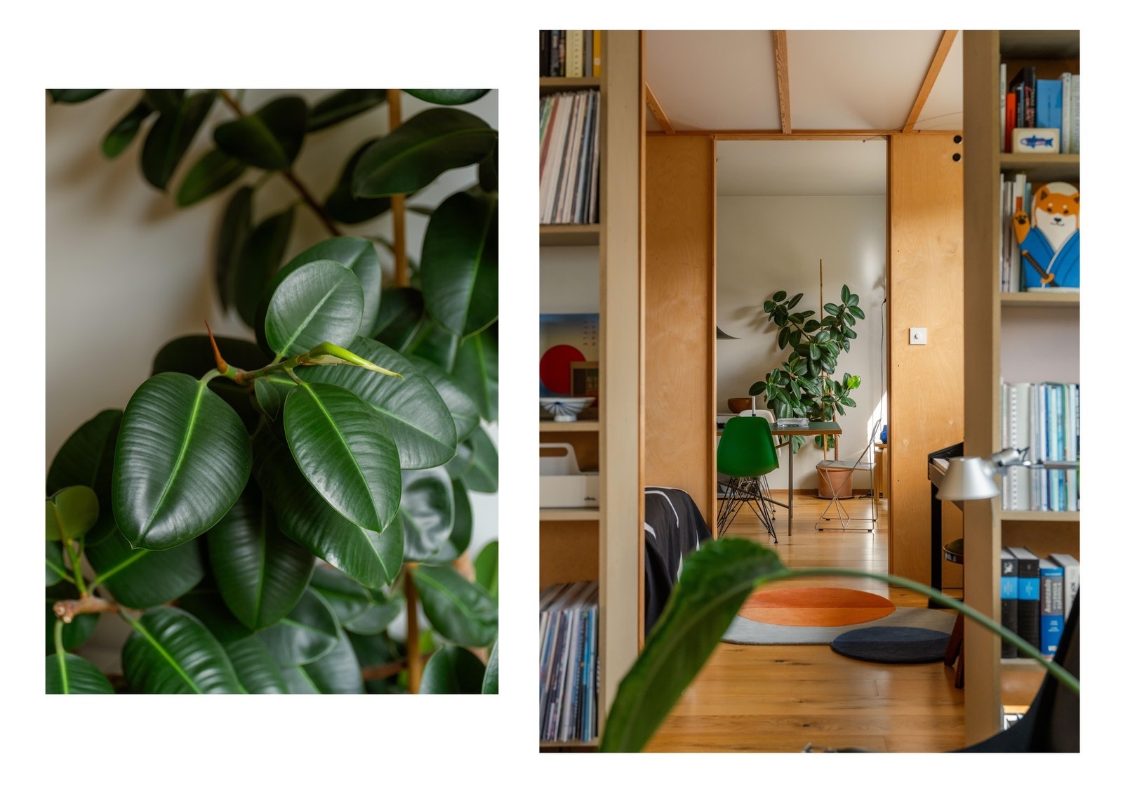 Nå er vi inne i stua igjen, og nå ser vi inn på hovedsoverommet. Galleribilde