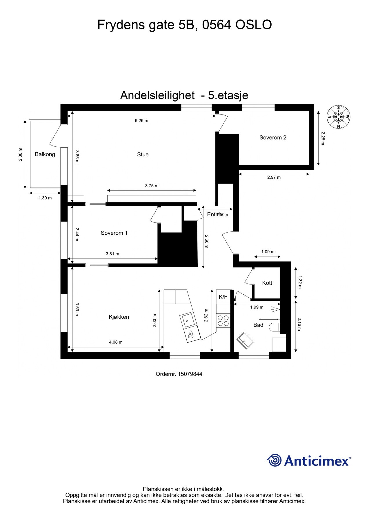 Aller først plantegningen. Her har en arkitekt virkelig gjort maks ut av leiligheten! Galleribilde