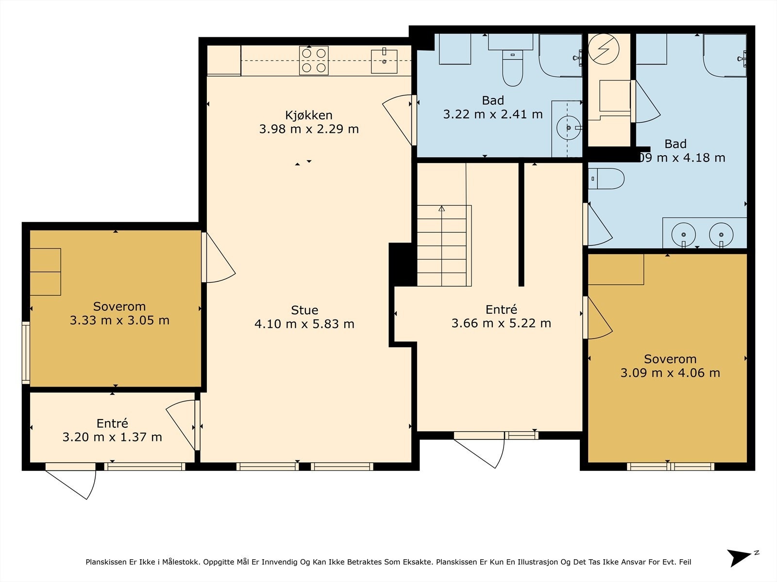 Underetasje hoveddel og utleiedel Galleribilde