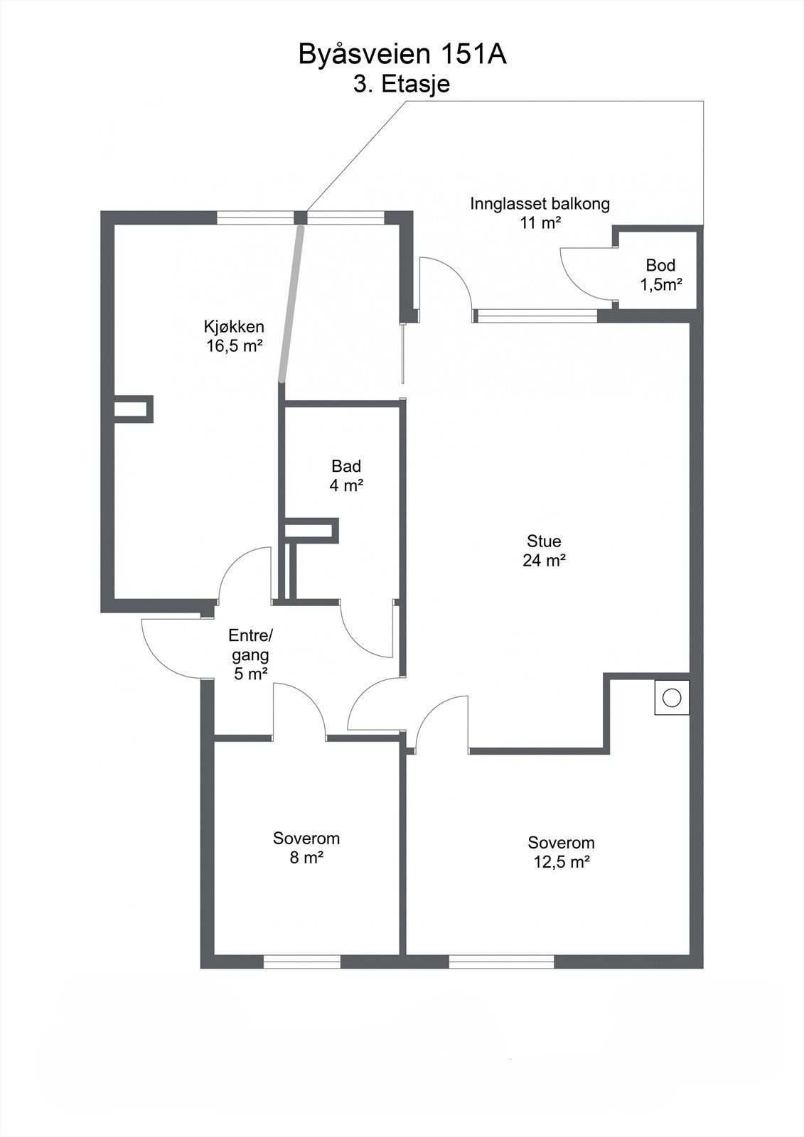 Selger ønsker å gjøre oppmerksom på muligheten for å etablere et ekstra rom mellom stue og kjøkken, som illustrert over. Det gis ingen garanti for om denne løsningen er gjennomførbar eller vil bli godkjent. Galleribilde