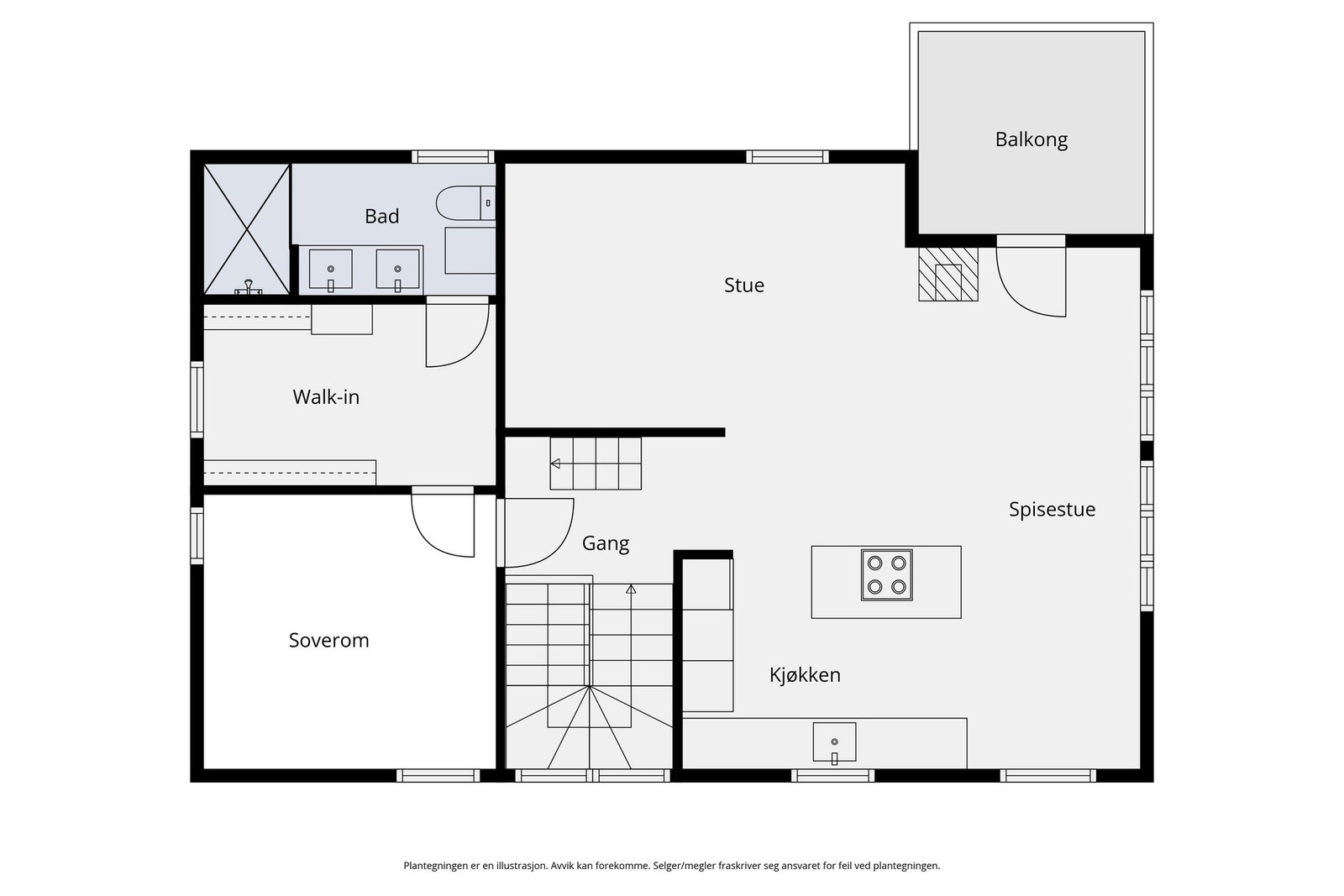 Plantegning andre etasje. Galleribilde