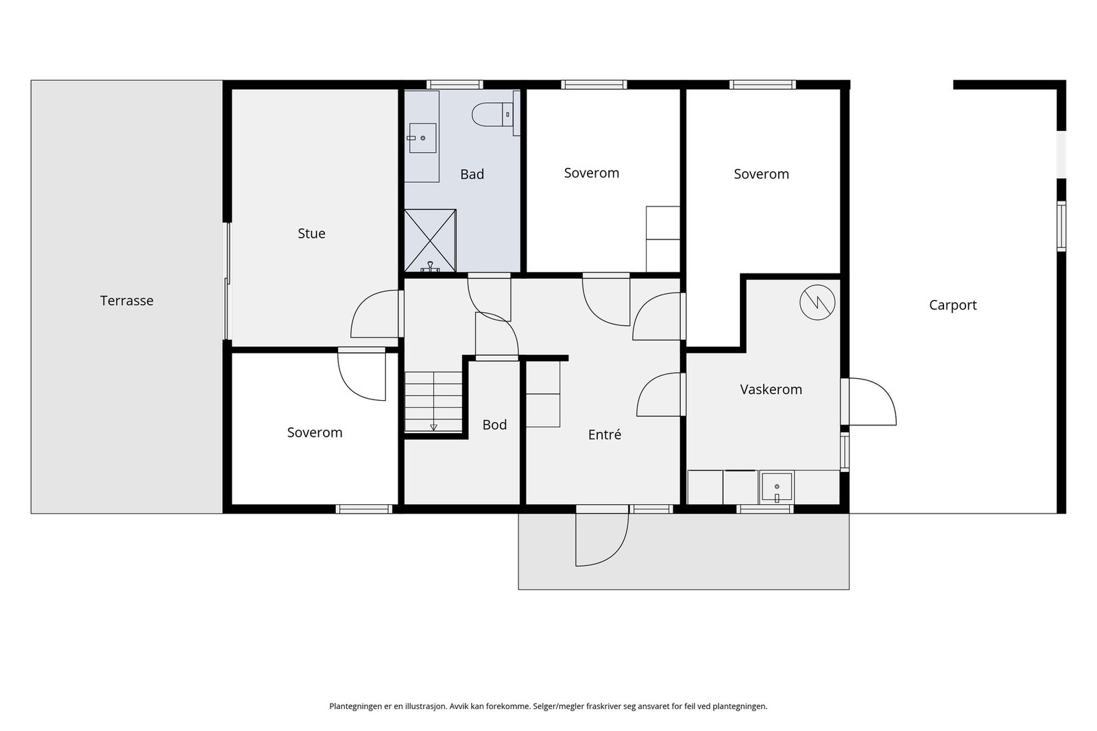 Plantegning første etasje. Galleribilde